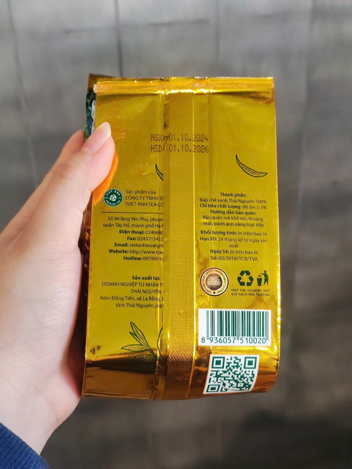 Viet Anh Tea -Thai Nguyen Green Tea Bag 200g High Quality Chè Xanh Đặc Biệt