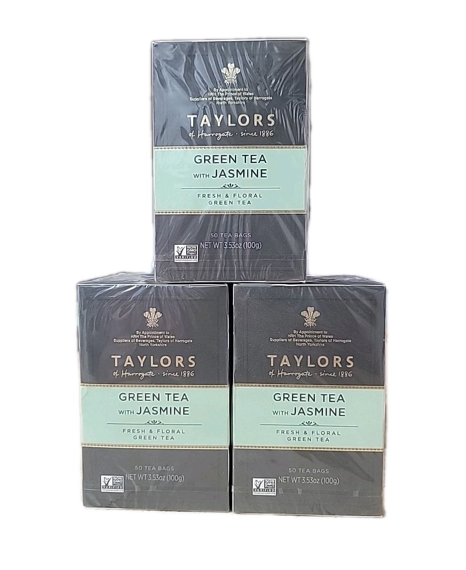 3 Pack Taylors Green Tea with Jasmine Infusion – 50 Tea Bags Each