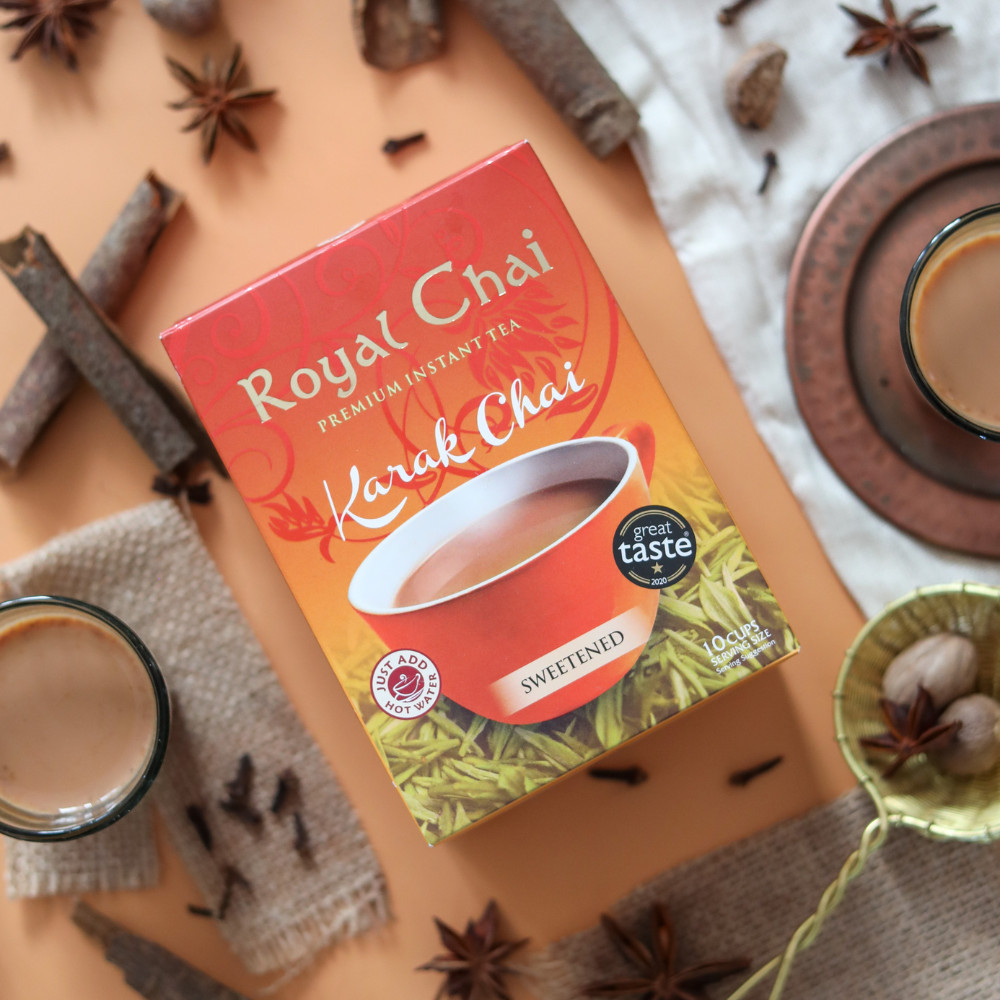 ‎Royal Chai Karak Chai Sweetened | 10 Count Single Box | Premium Instant Tea
