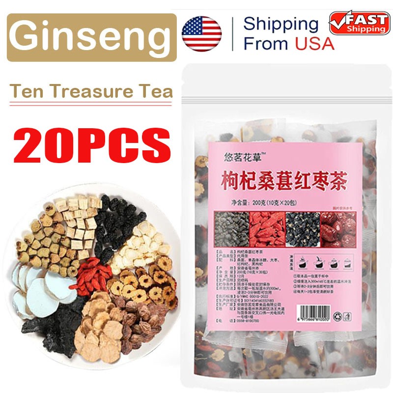 20pcs Ginseng Five treasure tea , Kidney tea ,liver tea , red date kidney health