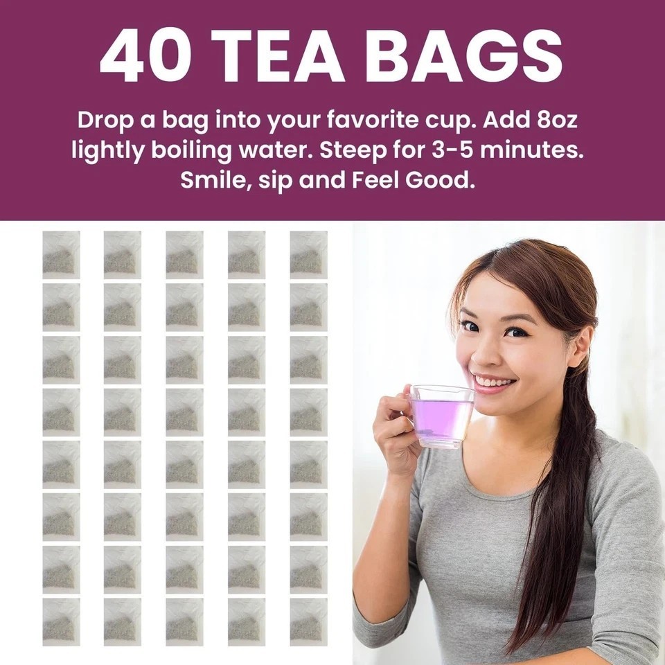 TeaflTeafloor Lavender oor Hibiscus Flower Tea Bags, 2gm Each Set Of 40 Tea Bags