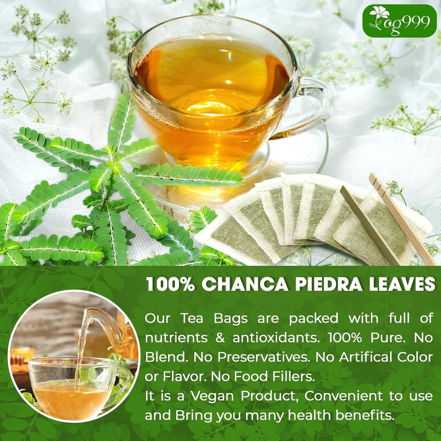Convenient Chanca Piedra Tea Bags – 120 Count Natural Remedy for Busy Lifestyles