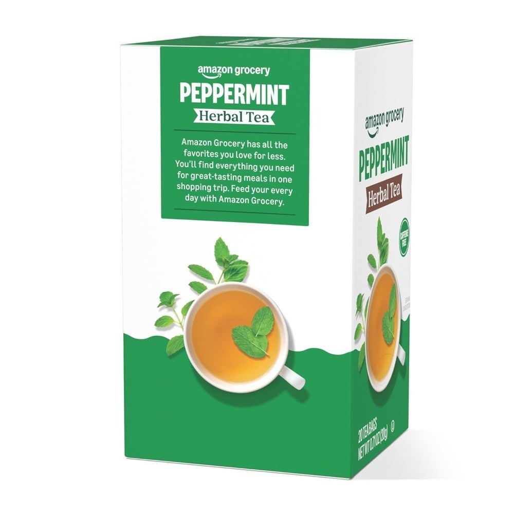 Peppermint Herbal Tea Bags 20 Count Natural Caffeine Free Relaxing Tea