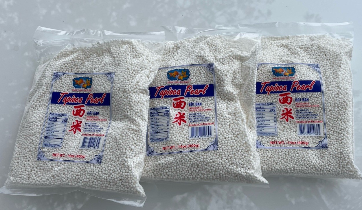 TAPIOCA Pearls White (3 Packs of 14oz) Total of 42 oz (Free/Fast Delivery)
