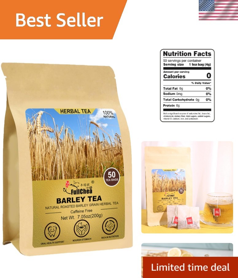 Barley Tea, 4g X 50 Count – Natural Roasted Barley Grain – Mild Baking Type …
