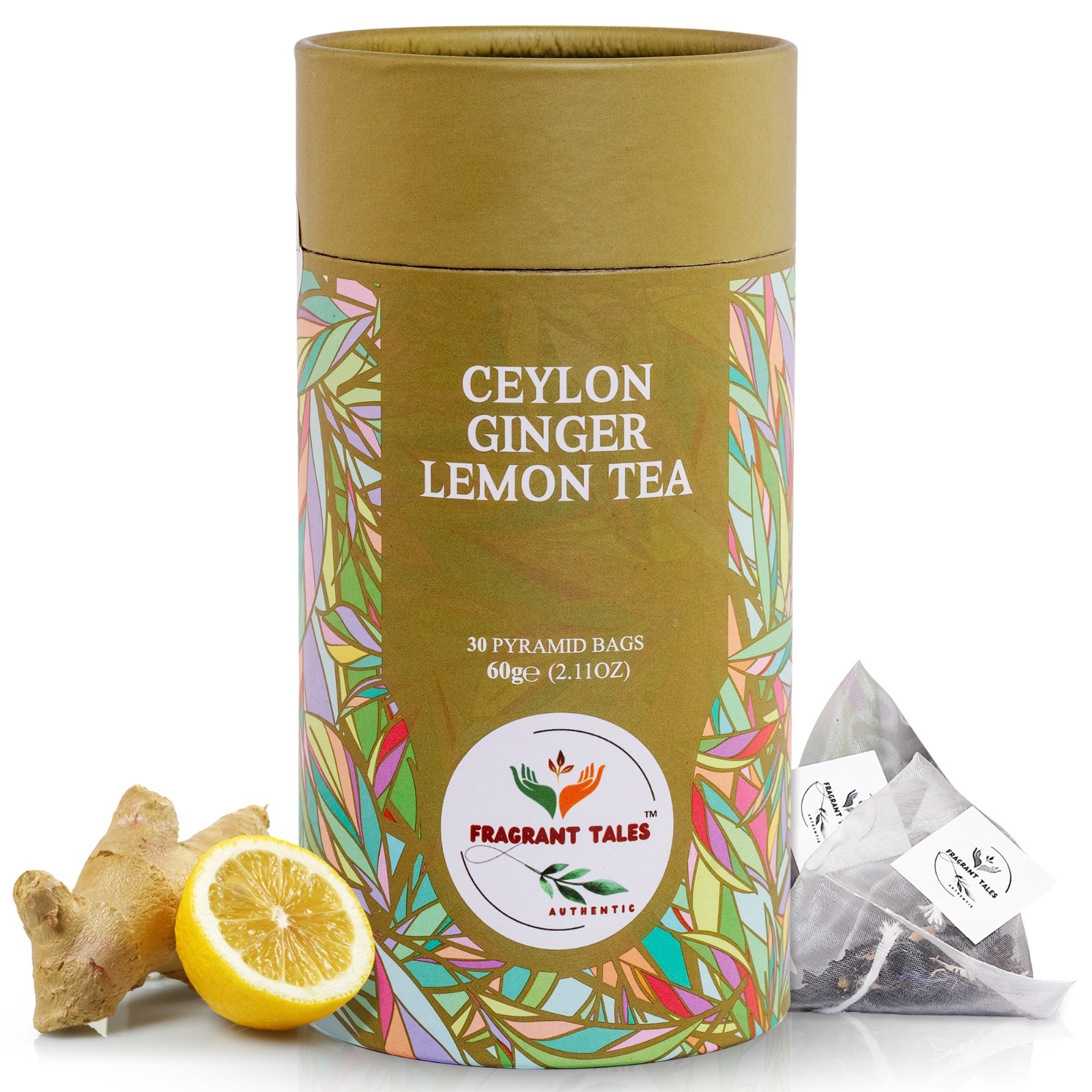 Premium Ceylon Black Tea (European Blend) | Subtle Ginger Lemon Infusion | 60g