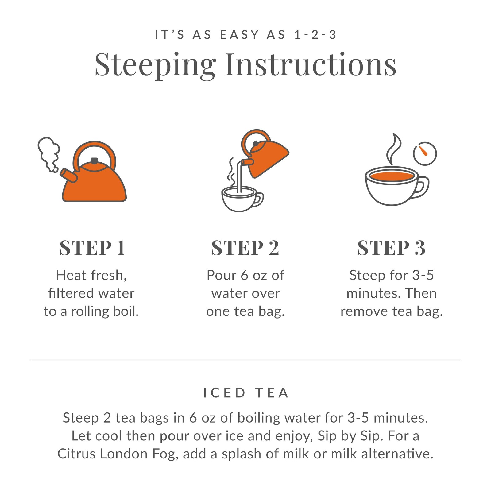 All Day Earl Grey Orange Marmalade Black Tea 36 Tea Bags Caffeinated