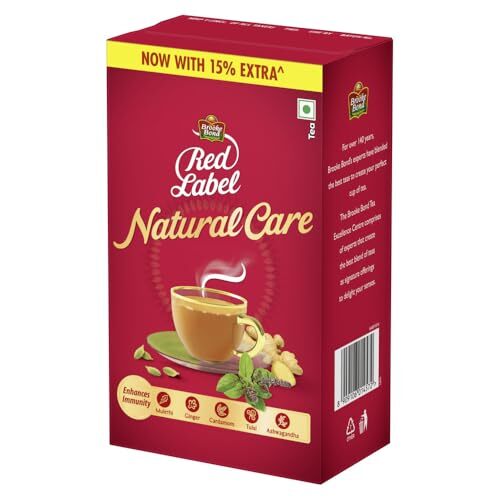 Brook Bond Red Label Natural Care Tea 1.1 Pound with 5 Ayurvedic Ingredients