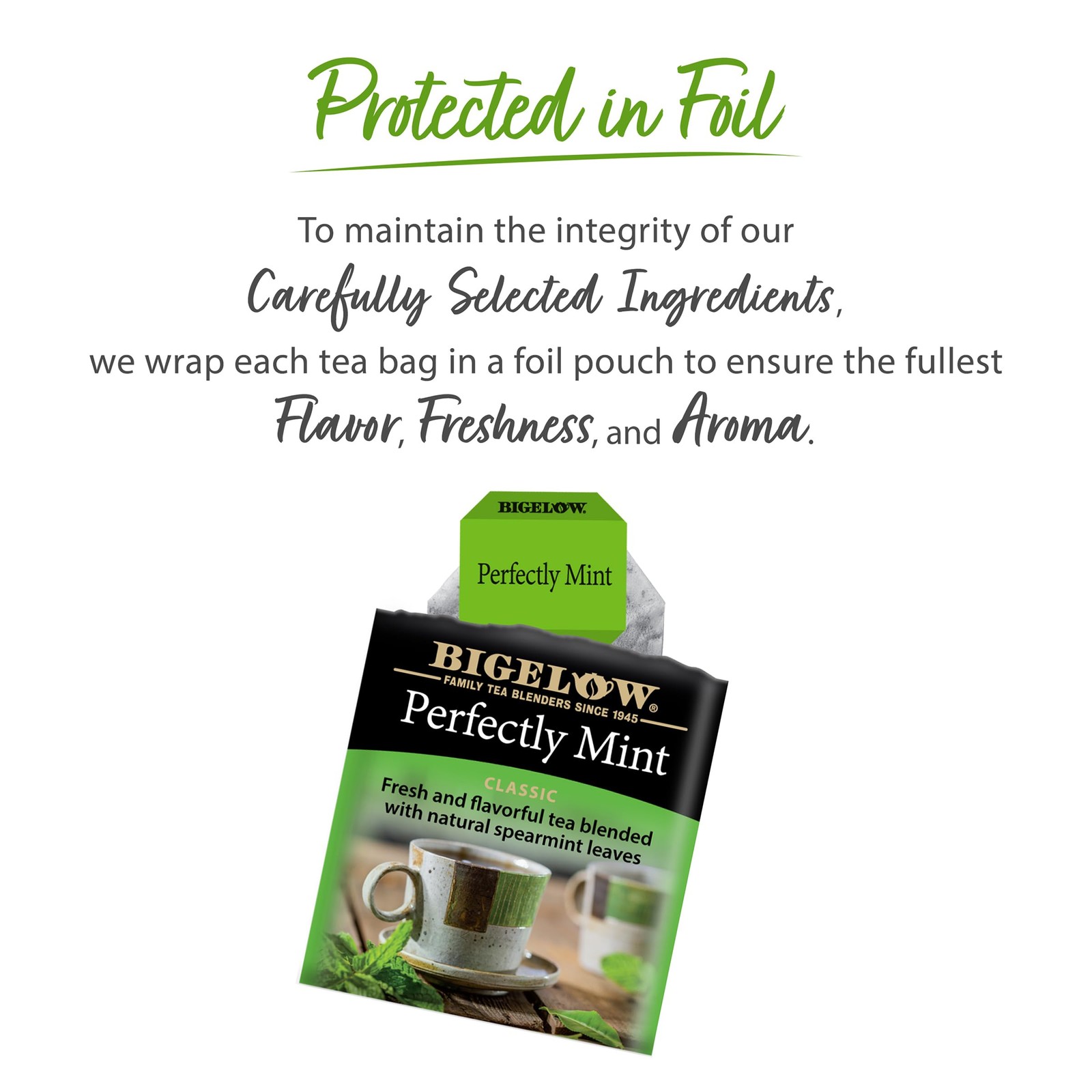 Bigelow Perfectly Mint (Formerly Plantation Mint) Tea Bags 20 count (Pack of 6),