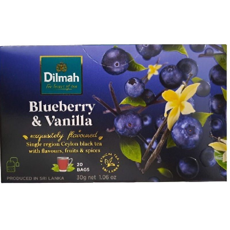 Dilmah Blueberry & Vanilla Flavoured Ceylon Black Tea ? 20 Tea Bags