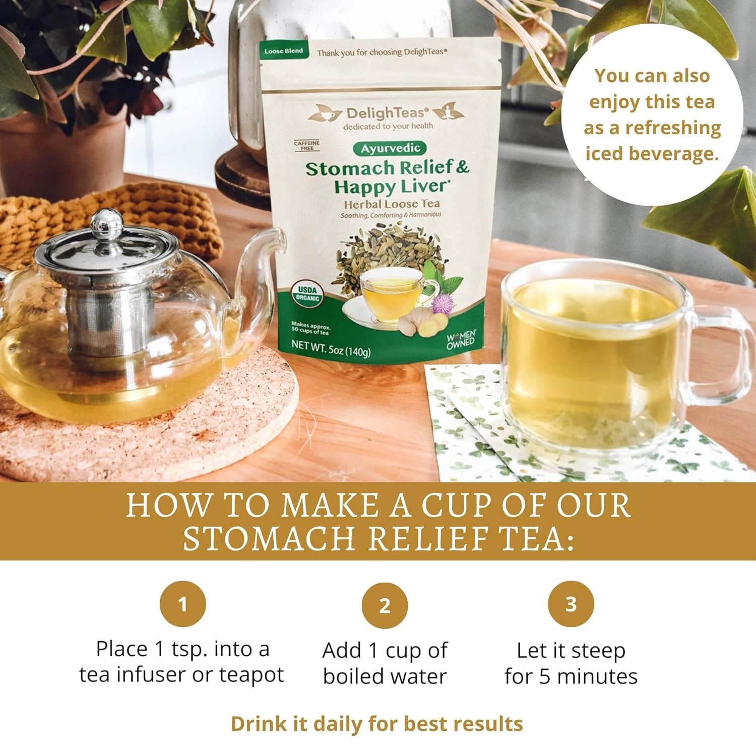 DelighTeas Liver Detox tea | Stomach Relief & Cleansing | Ayurvedic…
