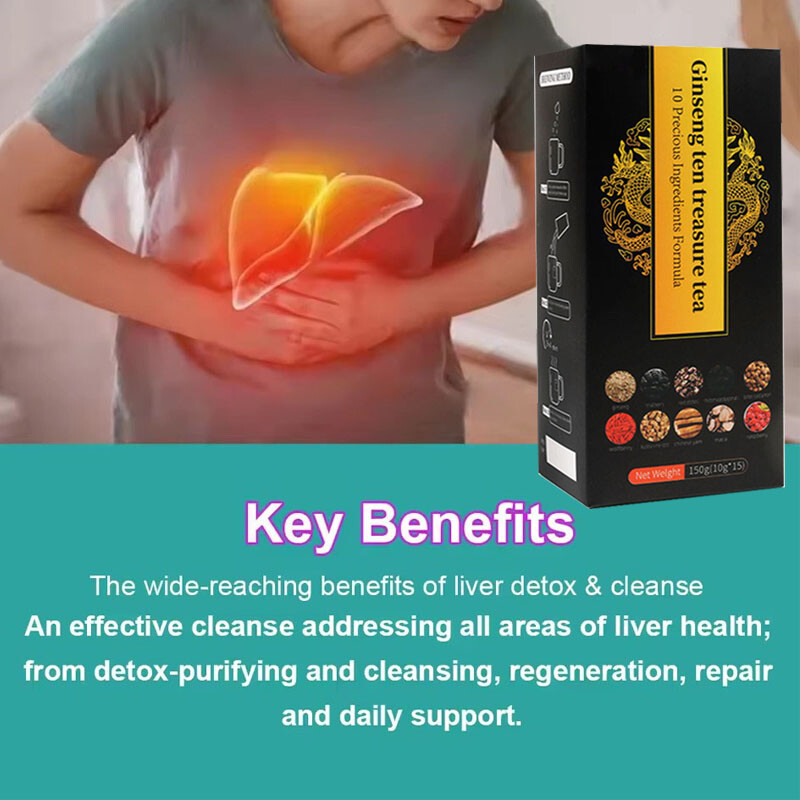 5Box Kidney Tea Formula Ginseng Ten Treasure Tea, Kidney Tea Chinese Herbal Tea