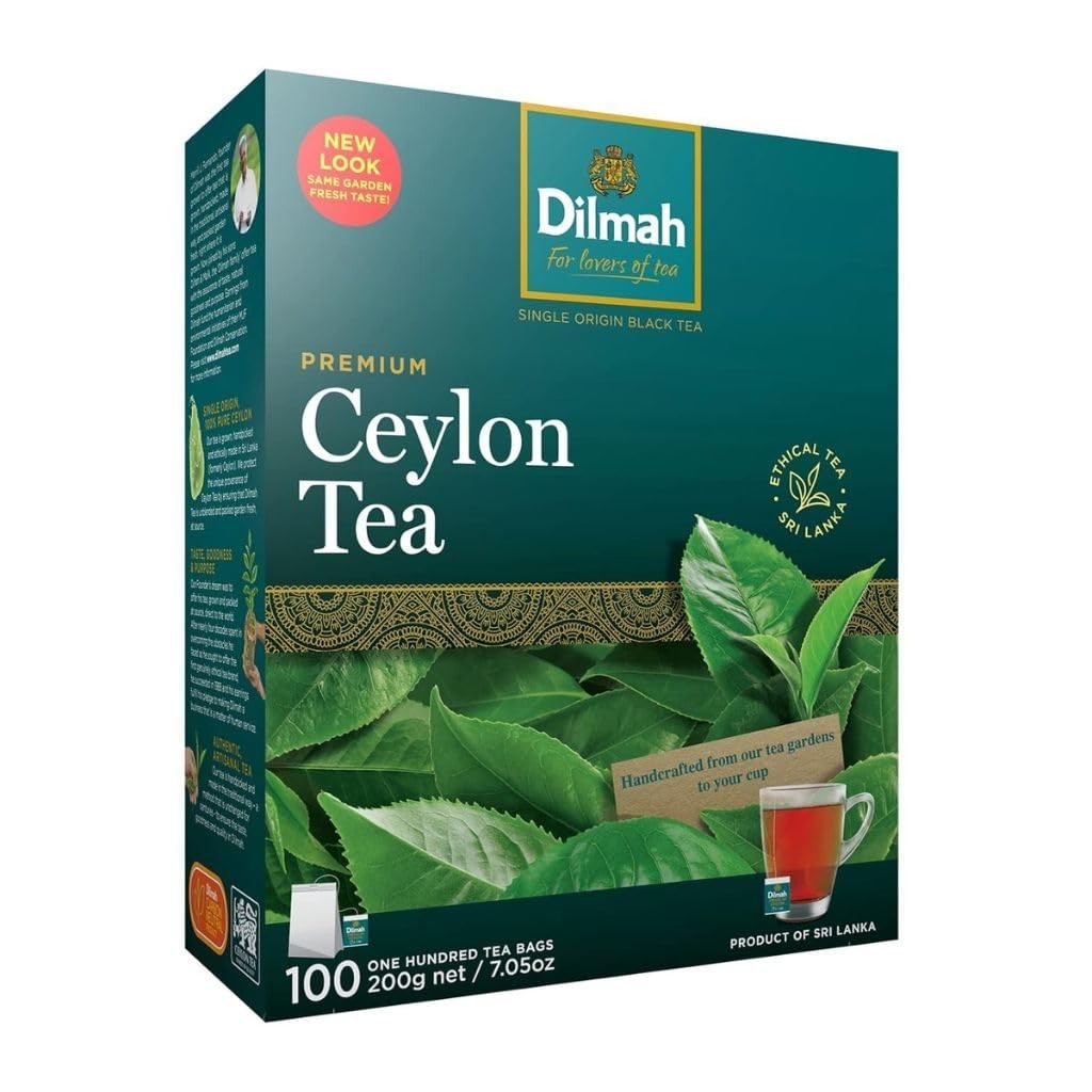 Premium Ceylon Black Tea – 100 Bags (200g) – Pure Sri Lankan Loose Leaf Tea