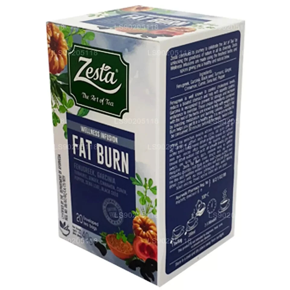 Zesta Fat Burn Tea – 40 Tea bags (2 Boxes) – Natural Weight Loss Support