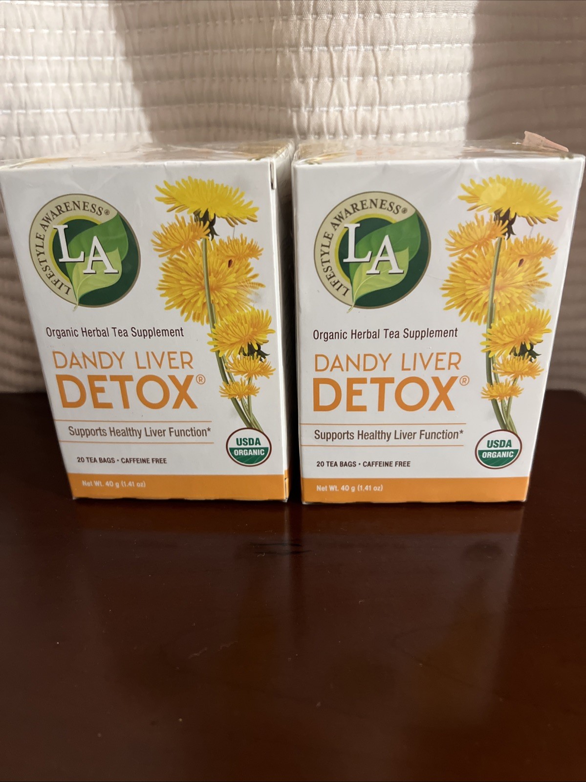 Dandy Liver Detox Tea, 20 Count X 2 Boxes. New