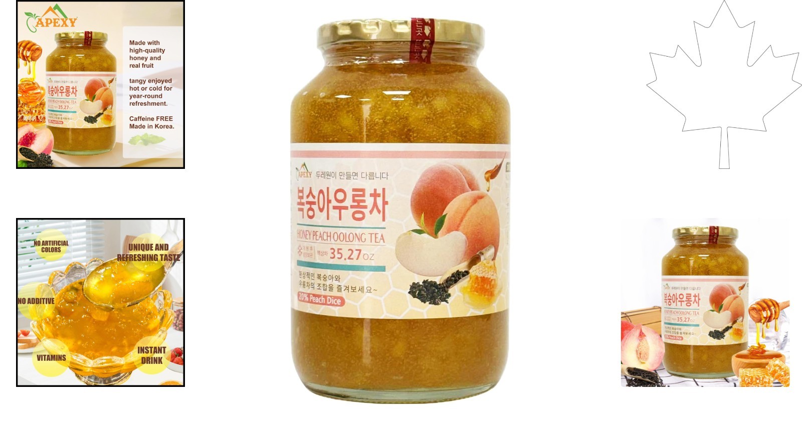 35.27oz Honey Peach Oolong Tea – Refreshing & Versatile Culinary Delight