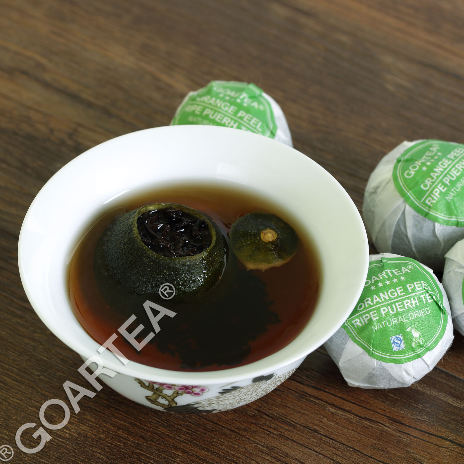 GOARTEA Nonpareil Supreme Dried Orange Peel Chenpi Citrus Puer Puerh Ripe Tea