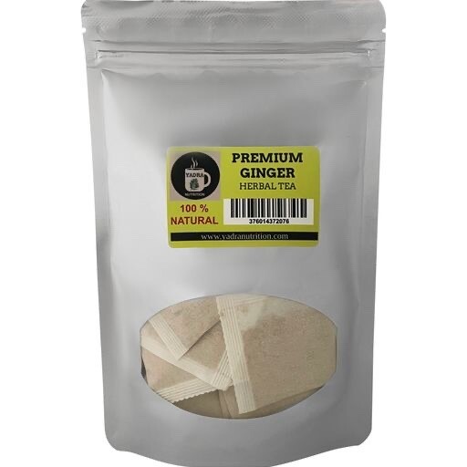 Premium Ginger 30 Tea Bags 100% All-natural Ginger Roots Herbal Tea