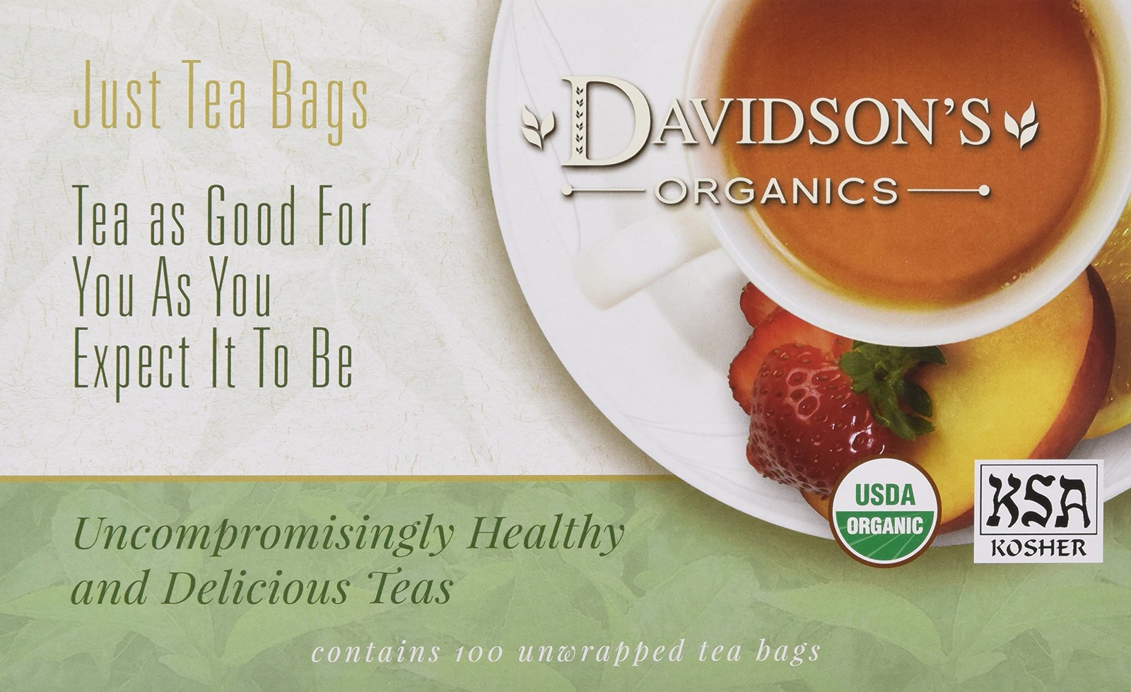 Davidson’s Organic Green Tea Garden 100 Count Cinnamon Chamomile Blend