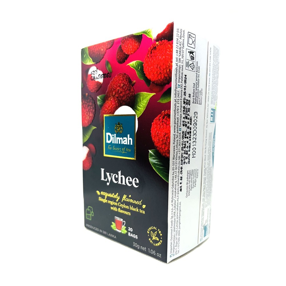 Dilmah – Fun Flavored Tea – Lychee – Ceylon Tea – 20 Tea Bags