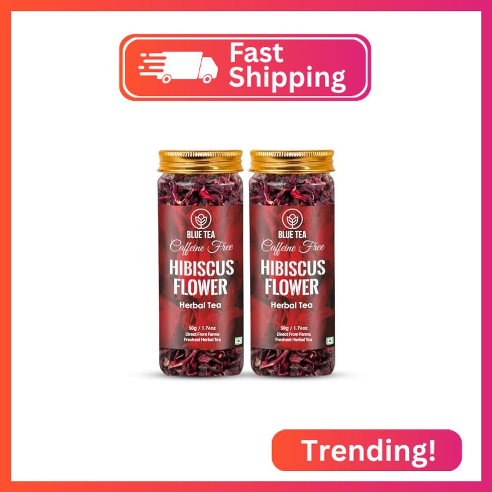 BLUE TEA – Hibiscus Tea – 1.76 Oz – Pack of 2 (100 Cups) Loose | SKIN GLOW ENHAN