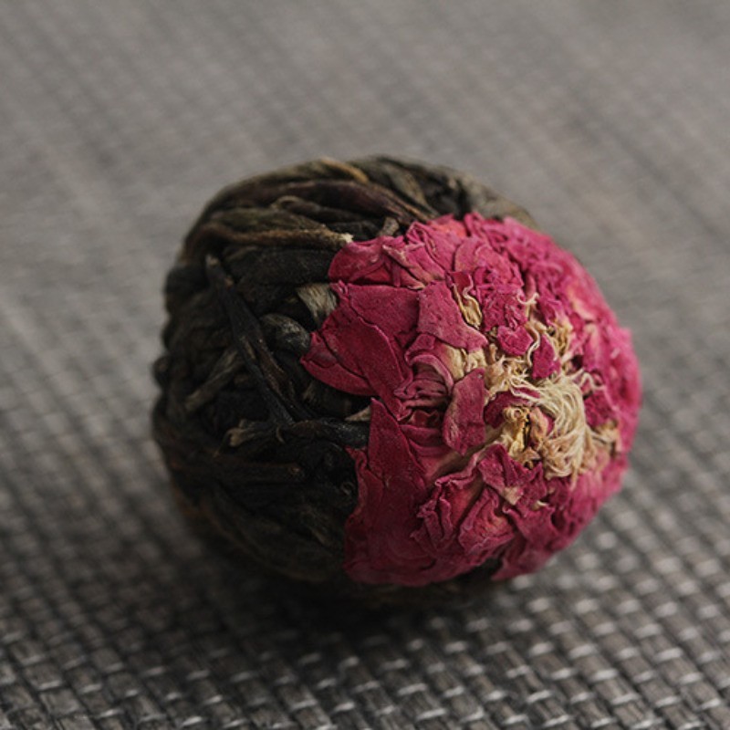 140g Yunnan Pu’er Raw Tea 18 Pcs Handmade Dragon Ball Flower Tea Gift Box Set