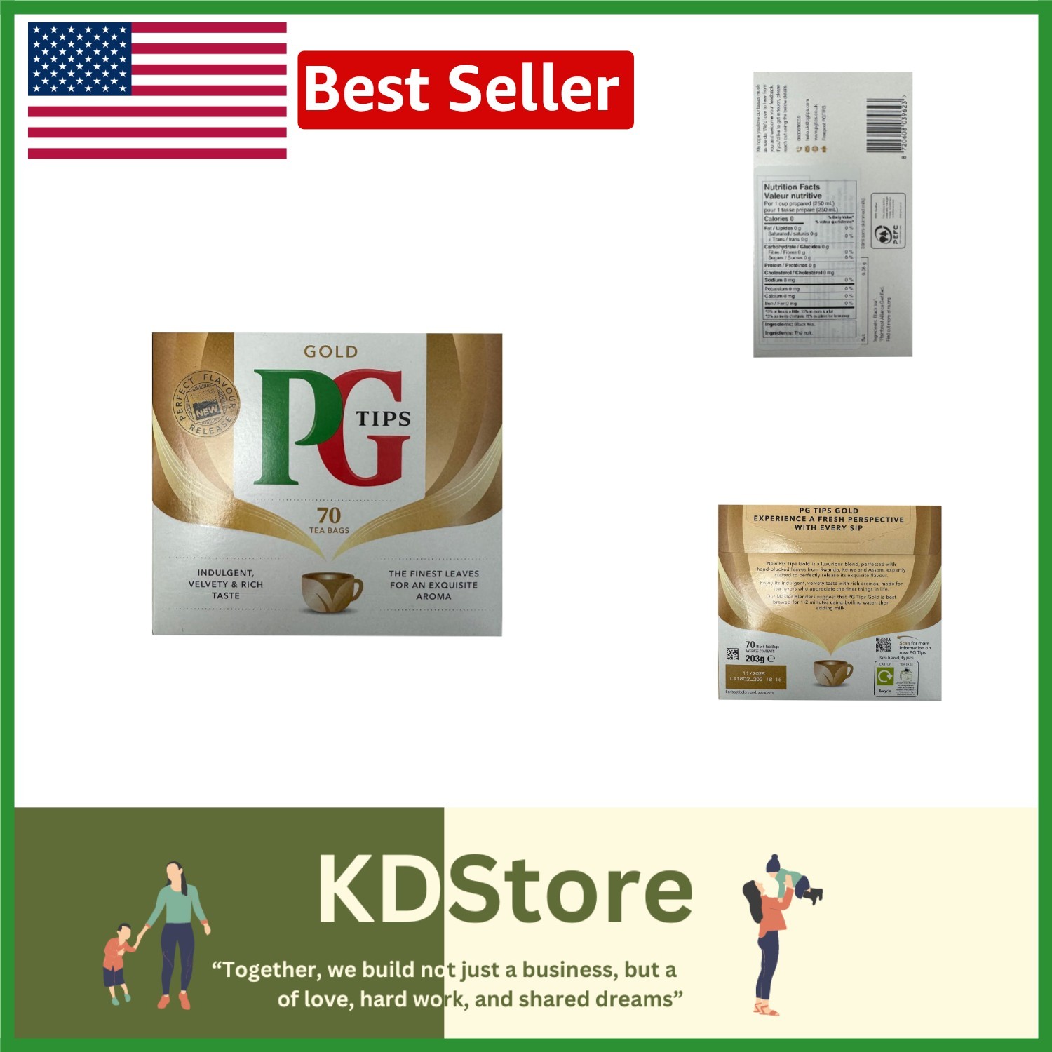 Gold Best Tasting Tea Blend – 70 Rainforest Alliance Certified Bags