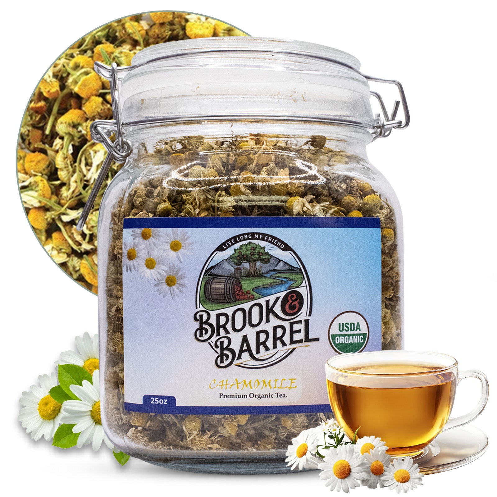 Organic Chamomile Tea Loose Leaf | Farm to Table | Premium Taste | Relaxing Herb