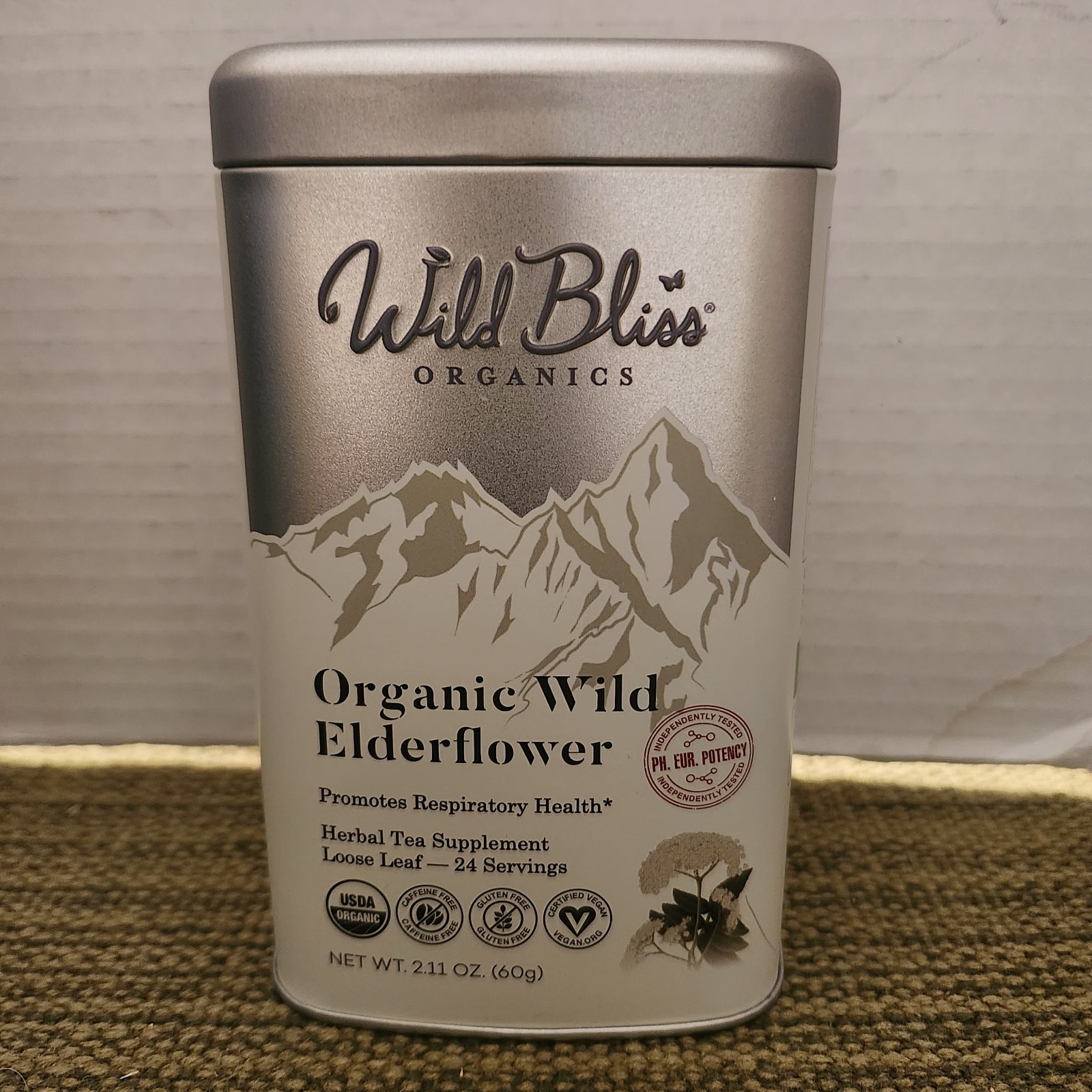 Wild Bliss Organics Wild Elderflower Herbal Tea Supplement
