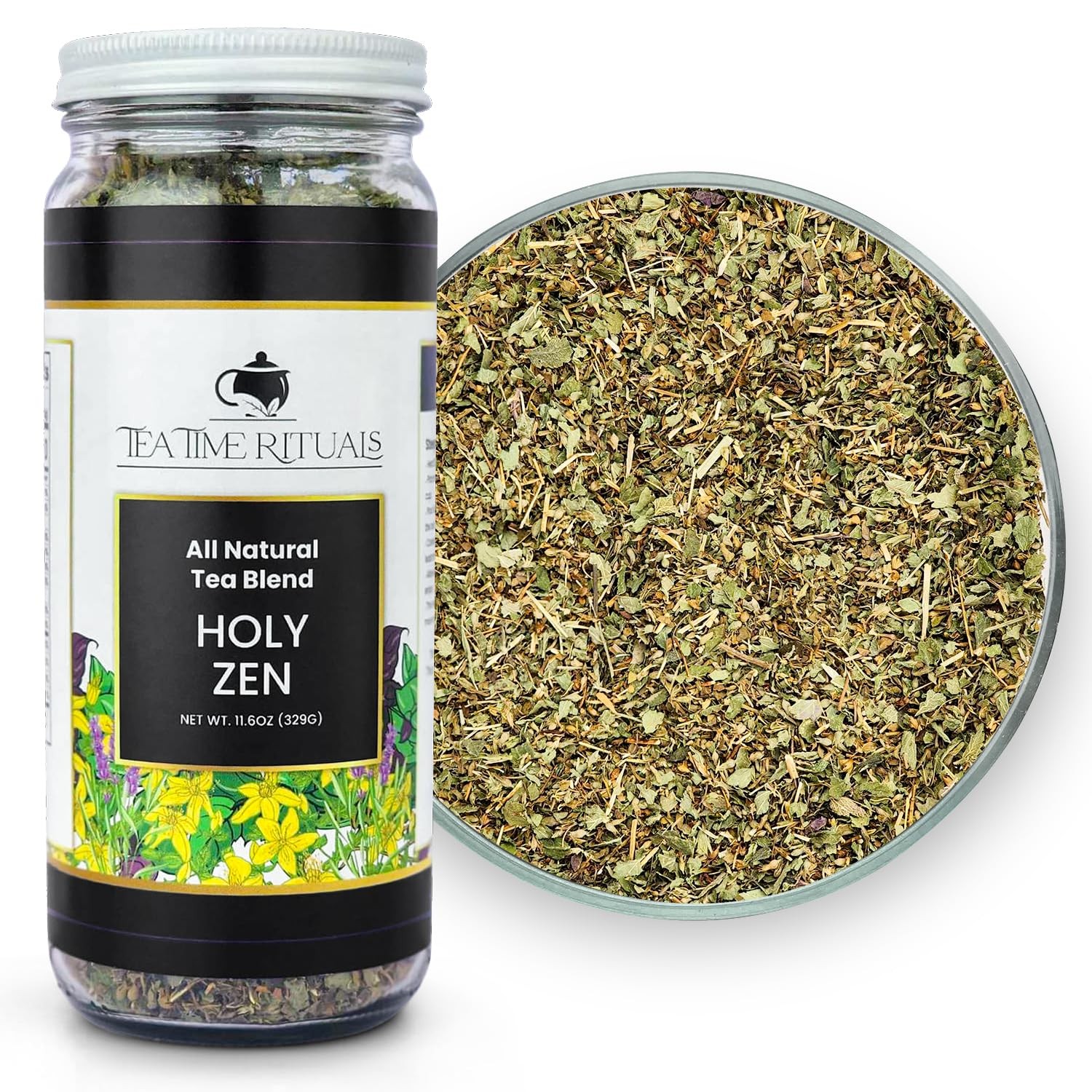 – Holy Zen – All Natural Loose Leaf Tea Blend (Holy Basil, Lemon Balm, Catnip…