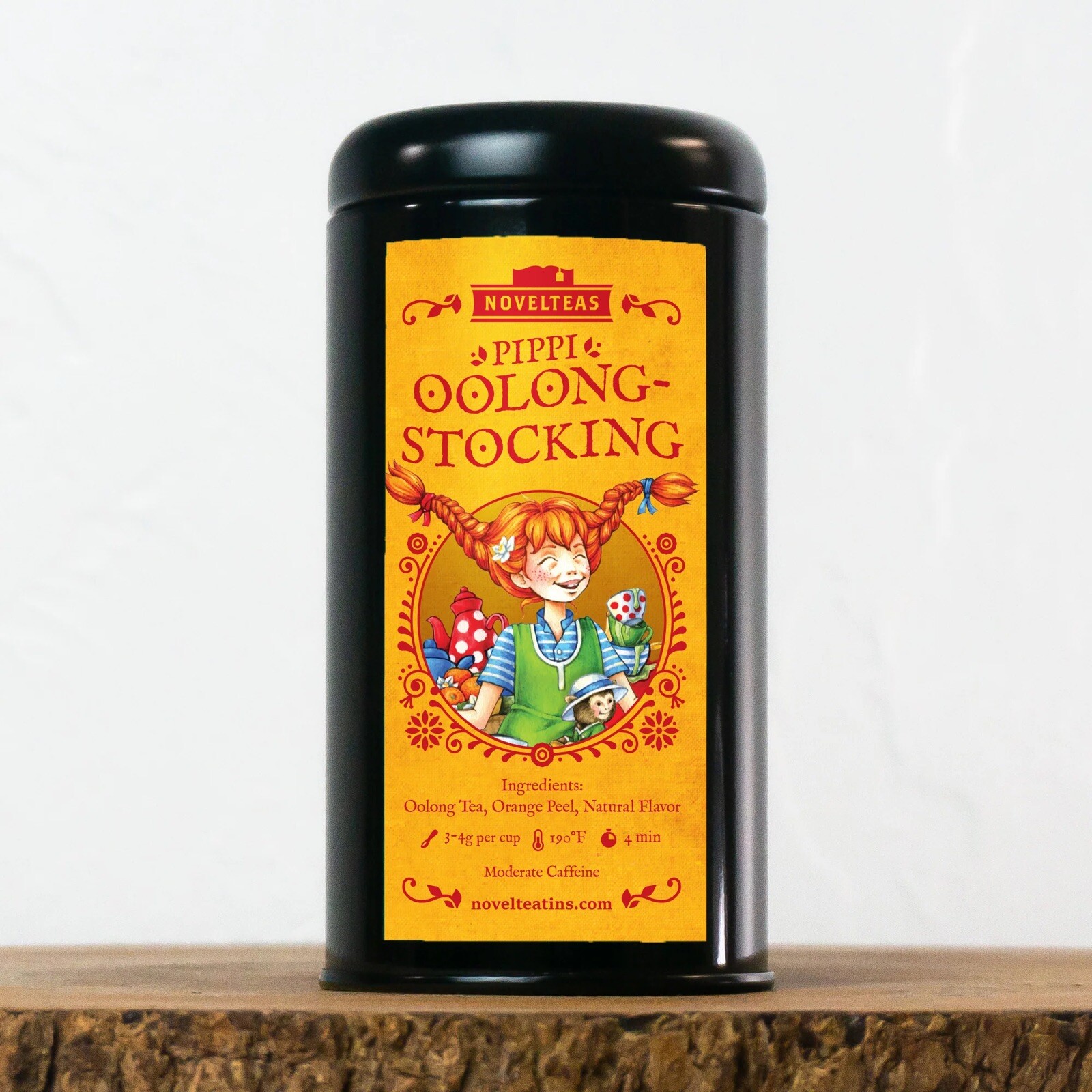 Pippi Oolongstocking Astrid Lindgren Loose Leaf Tea in Tin NovelTeas (2 ounces)