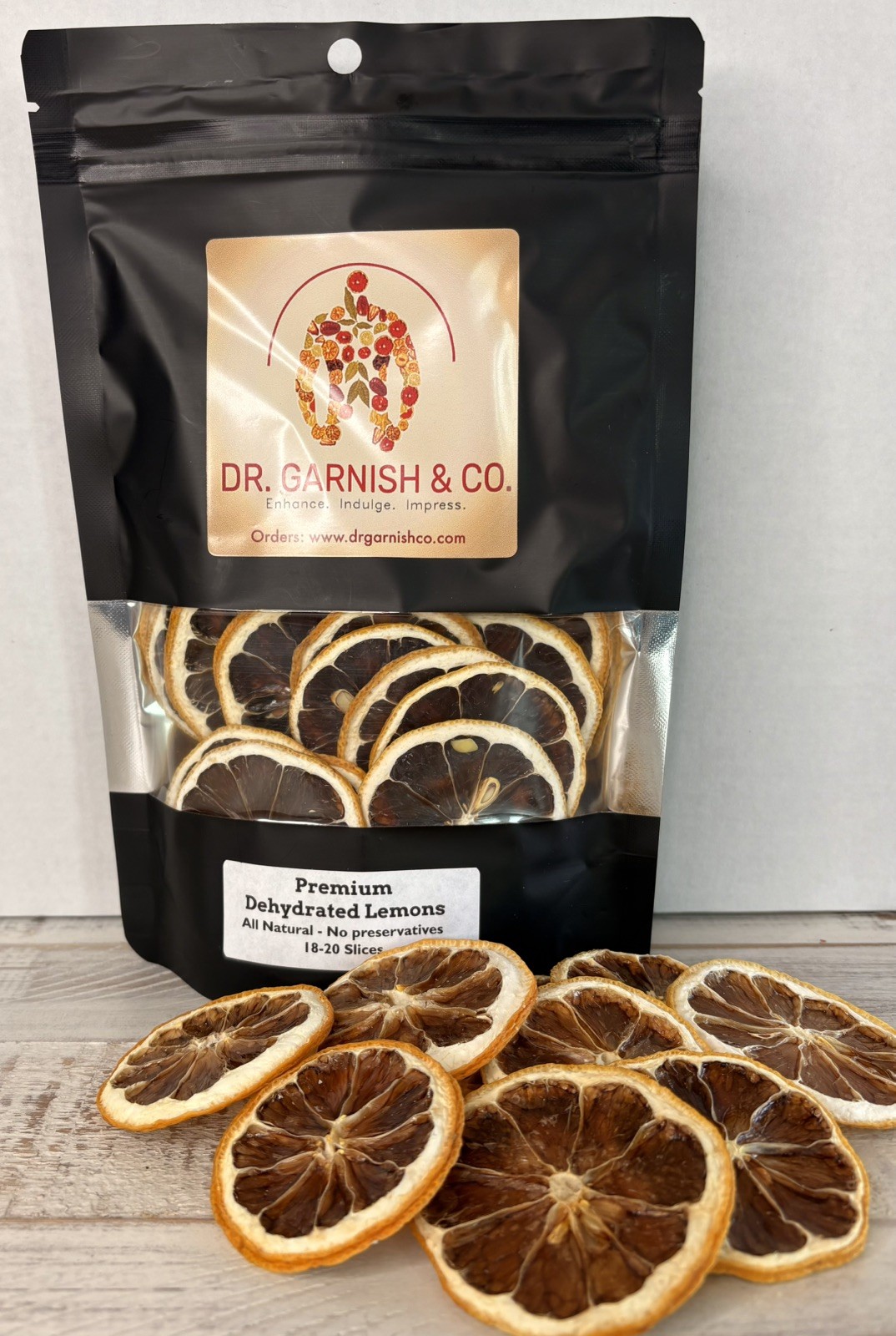 Premium Dehydrated Lemon Slices – USA Grown, Cocktails, Bar Cart, Bartending