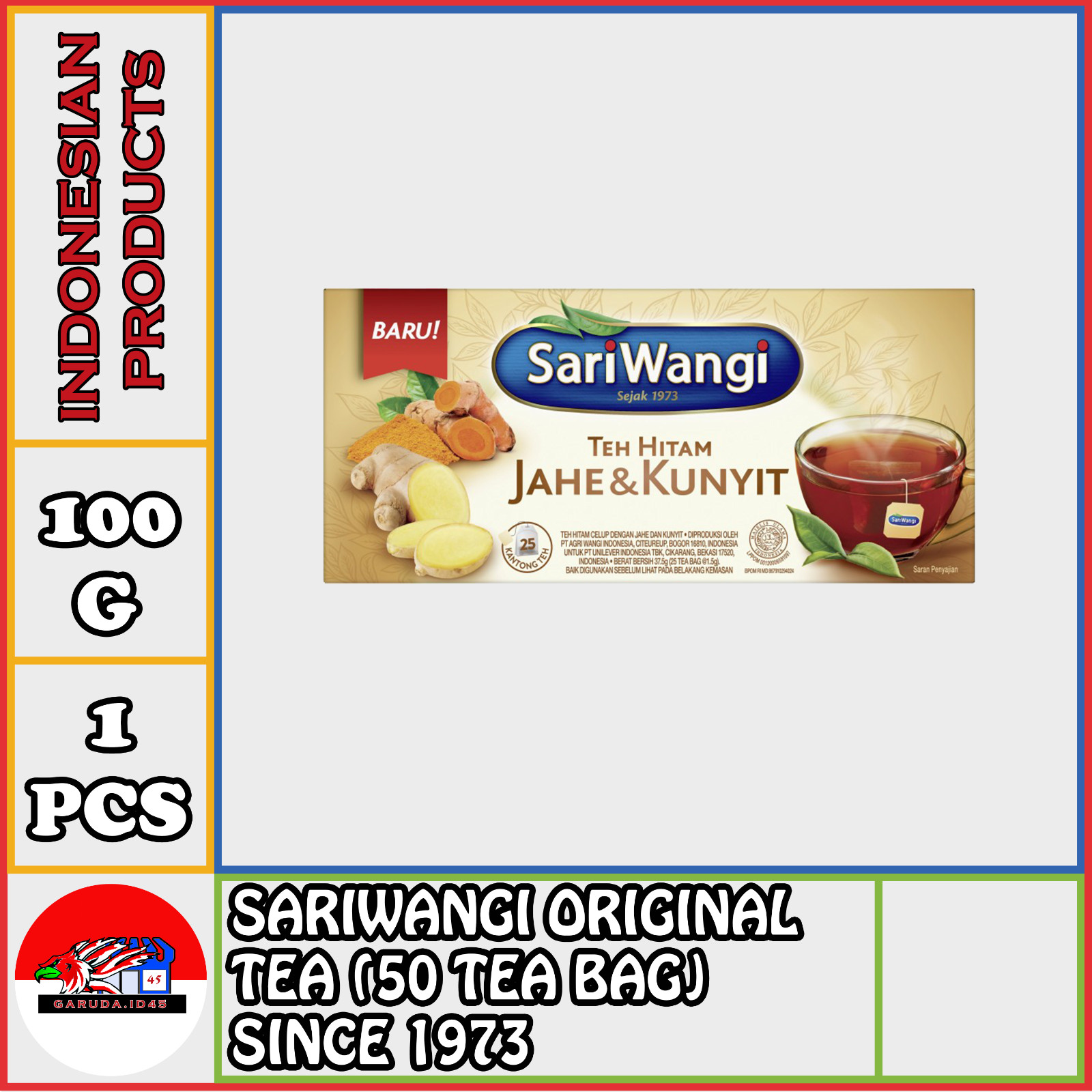 [UNILEVER] SARIWANGI ORIGINAL TEA 50 BAG SINCE 1973 LEGEND INDONESIAN PRODUCT