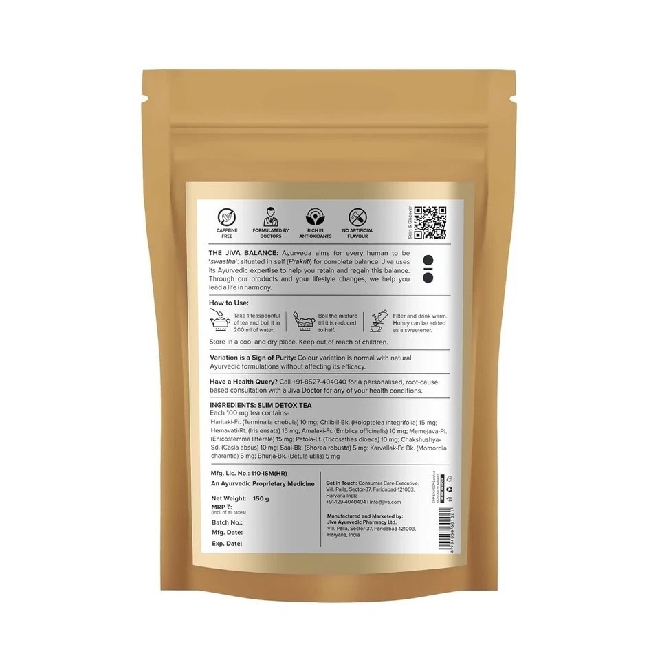 Ayurveda Slim Tea 150gm | Detoxifies Body , Helps with Weight Management