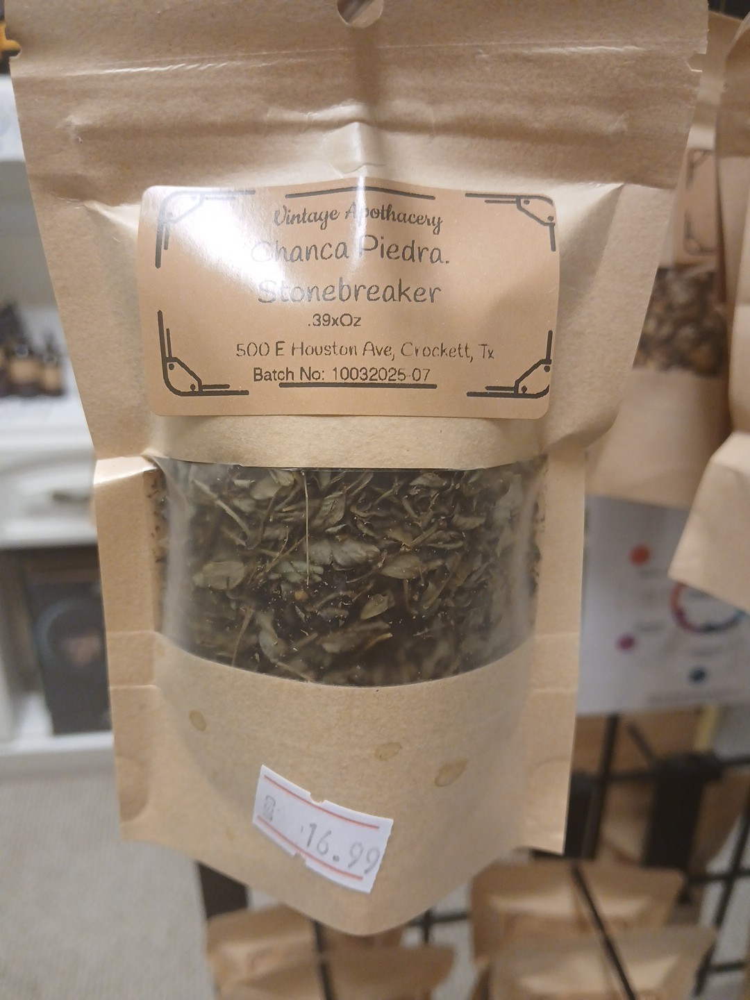 Chanca Piedra Stonebreaker .39oz Herbal Tea Vintage Apothecary