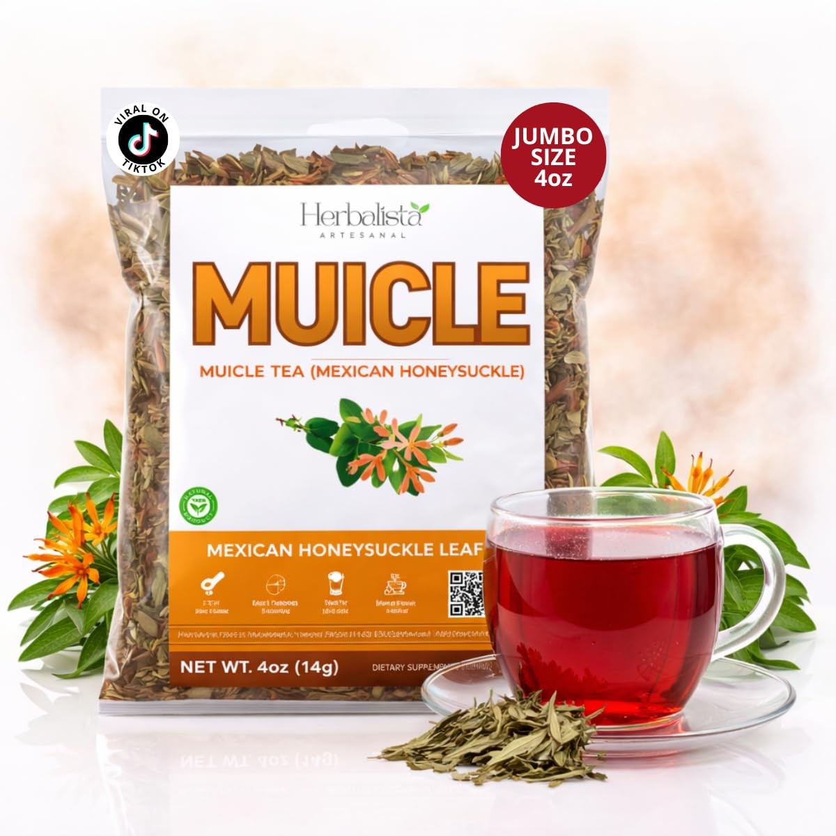 Viral 4oz 114g Muicle Sangre de Cristo Herbal Tea Premium Mexican Honeysuck…