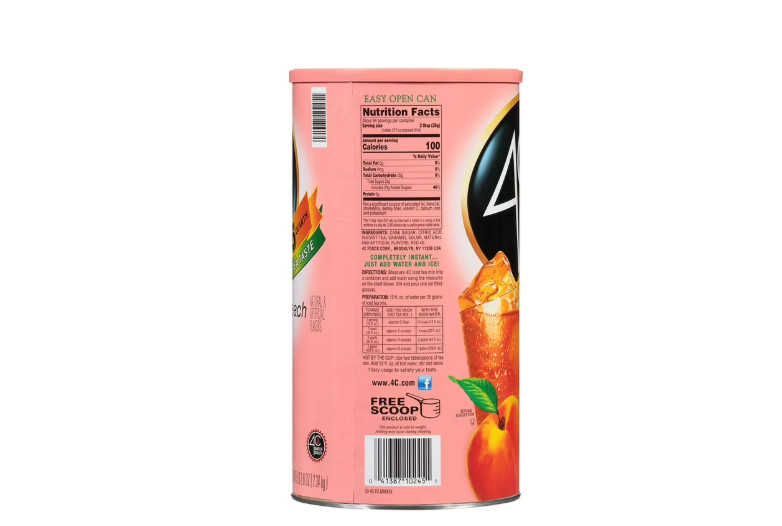 4C Peach Iced Tea Mix, 82.6 oz.