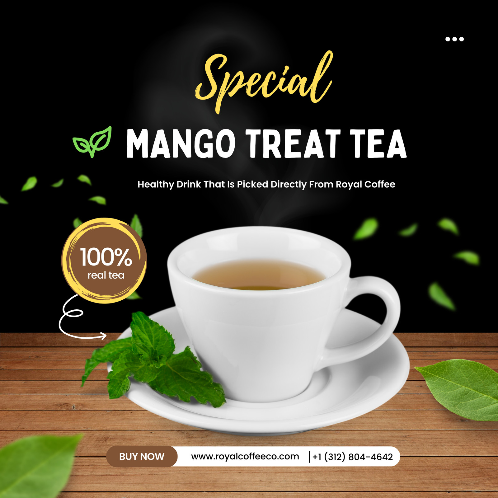 ROYAL Mango Treat Hot and Incredible Iced Tea,