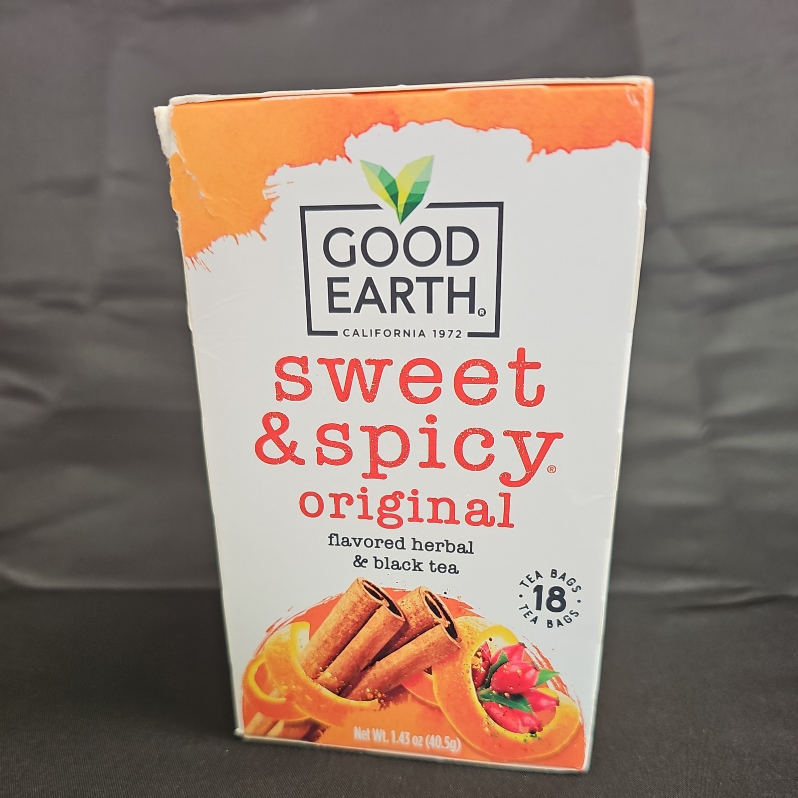 Good Earth Original Herbal & Black Tea Sweet & Spicy 18 Bags