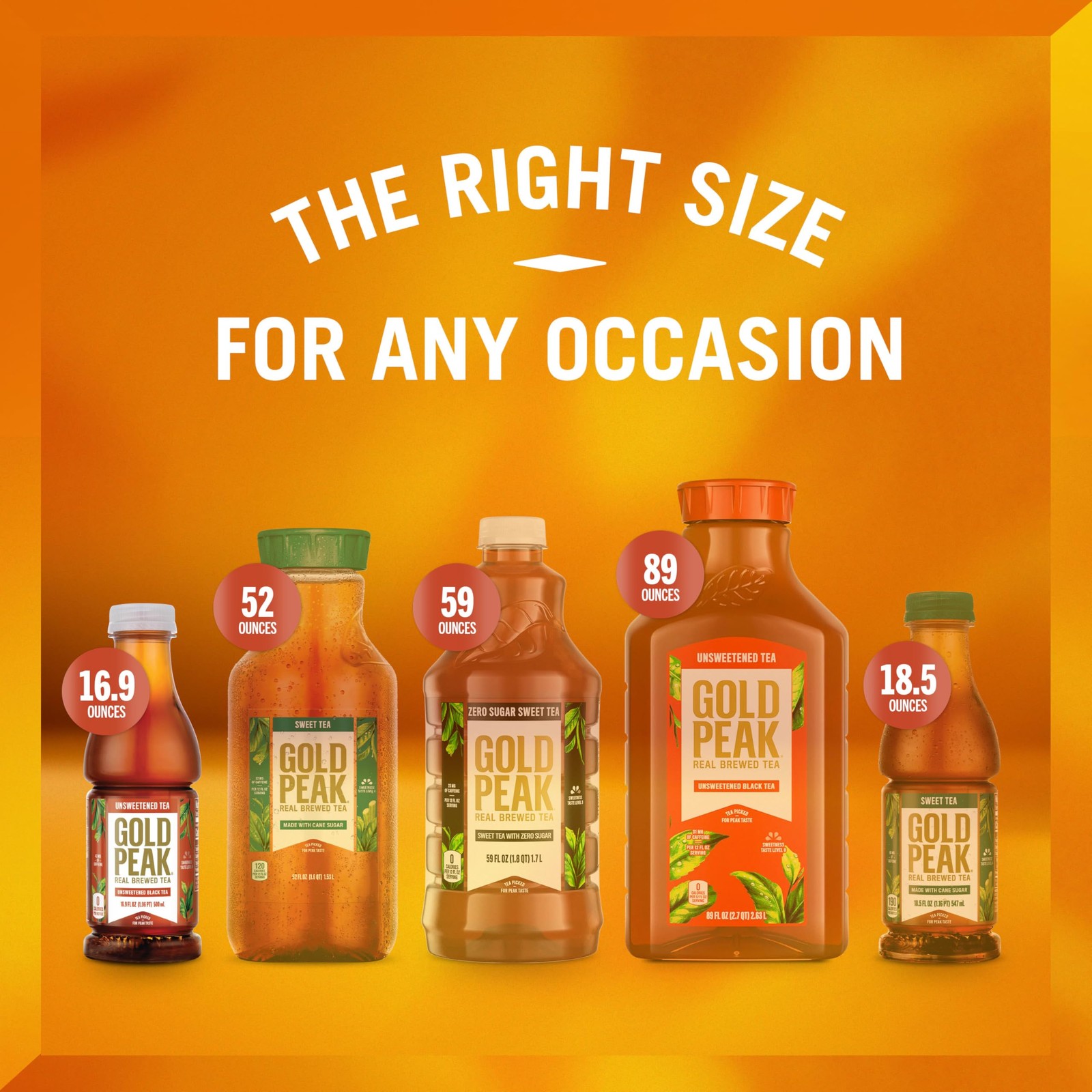 Gold Peak Tea Unsweet Tea 16.9 fl oz 6 Pack