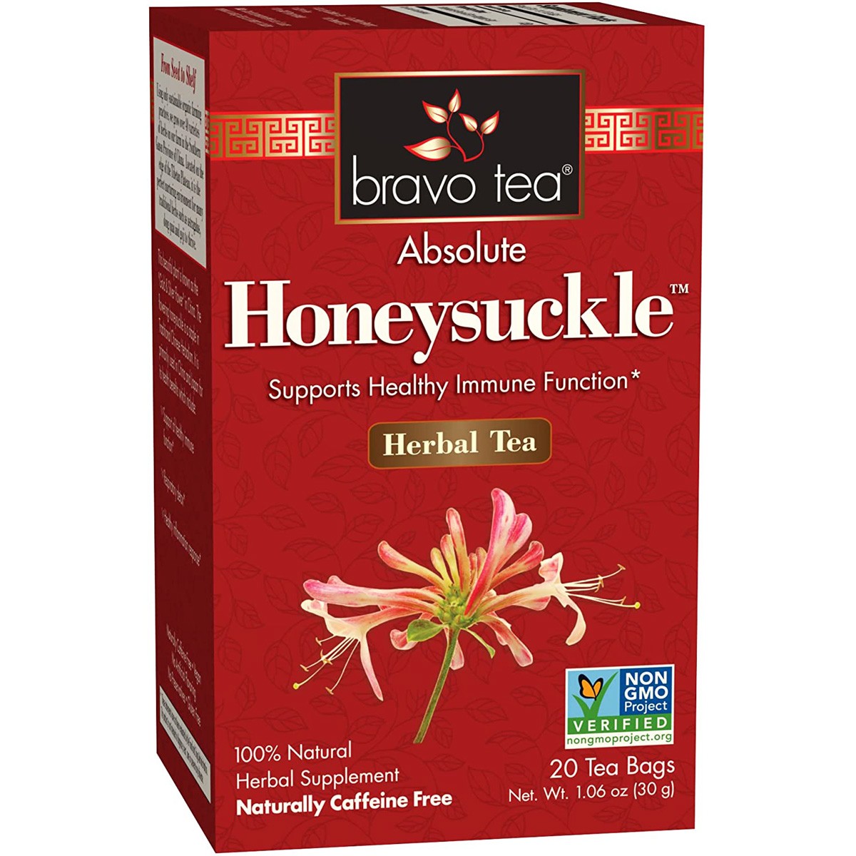 Absolute Honeysuckle Herbal Tea By Bravo 20 Bags 1 Pack