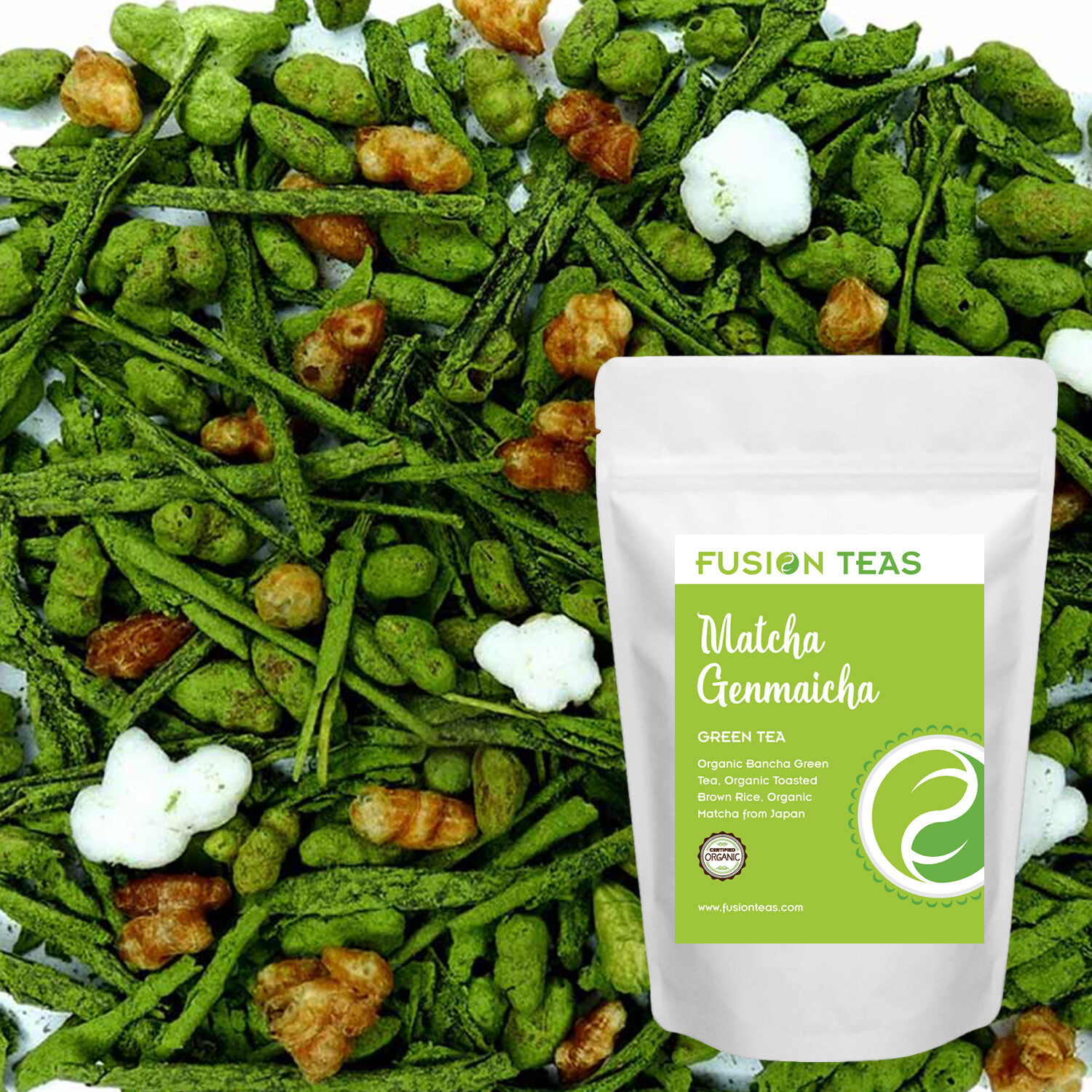 Matcha Genmaicha Green Tea – Premium Japanese Loose Leaf – Organic
