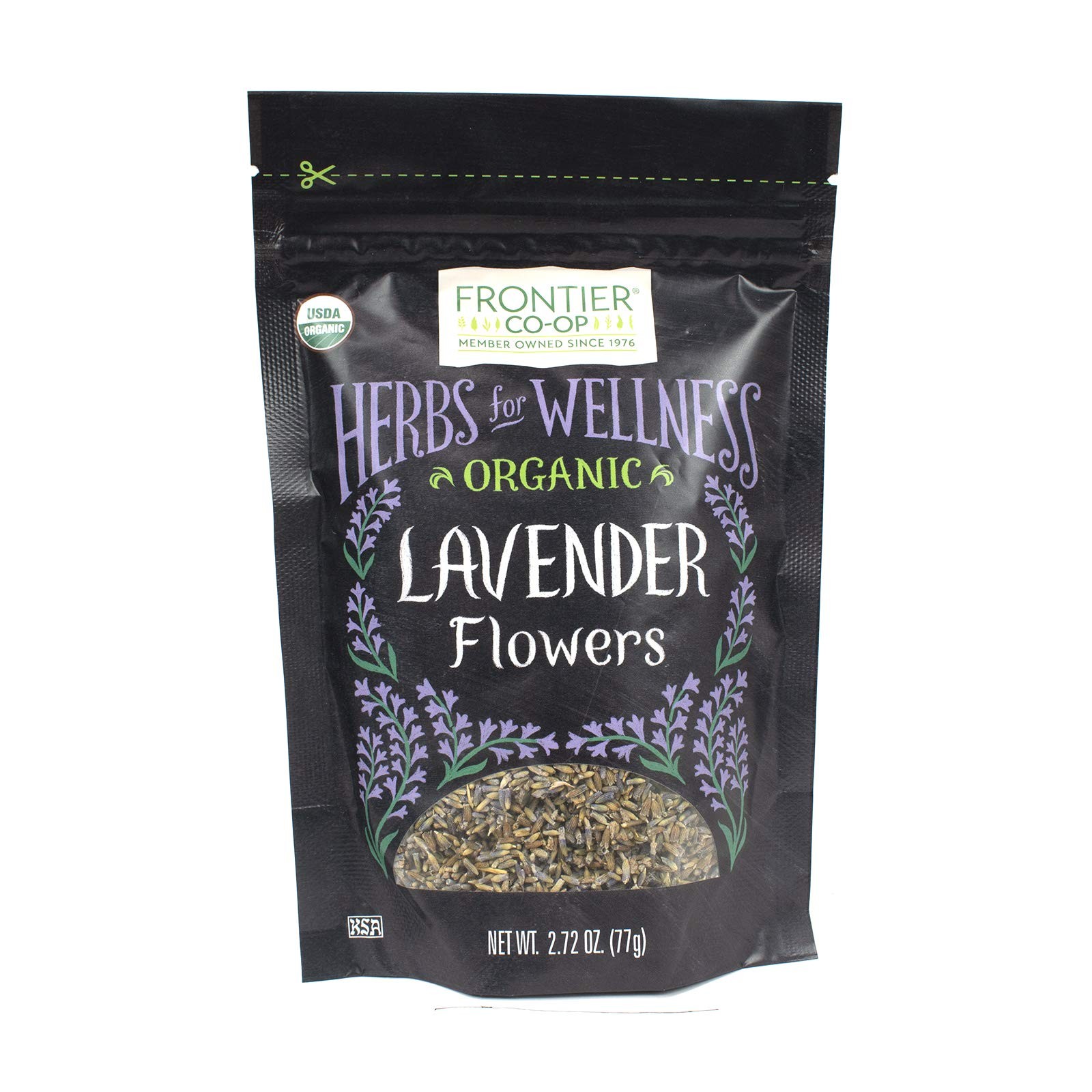 Frontier Co-op Organic Lavender Flowers 8oz Resealable Herbs for Cooking and Tea