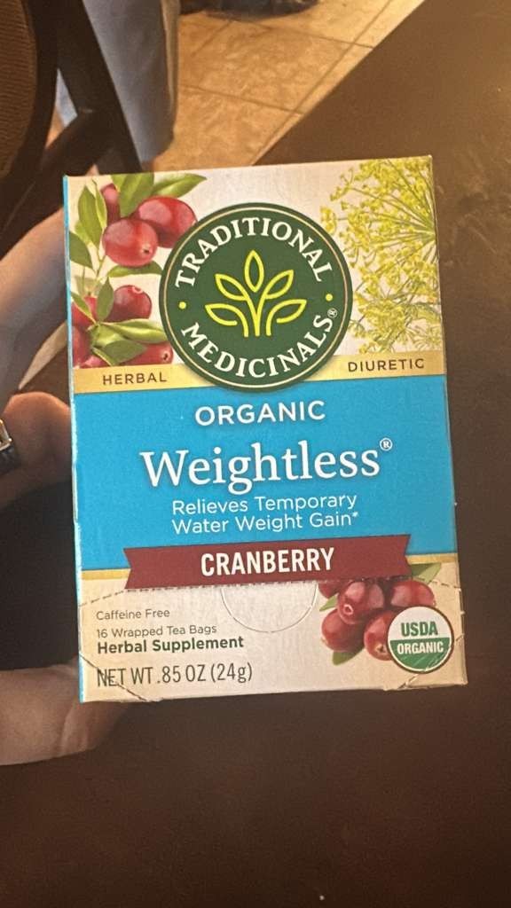 Traditional Medicinals Organic Weightless Cranberry Herbal Tea 16 Bags