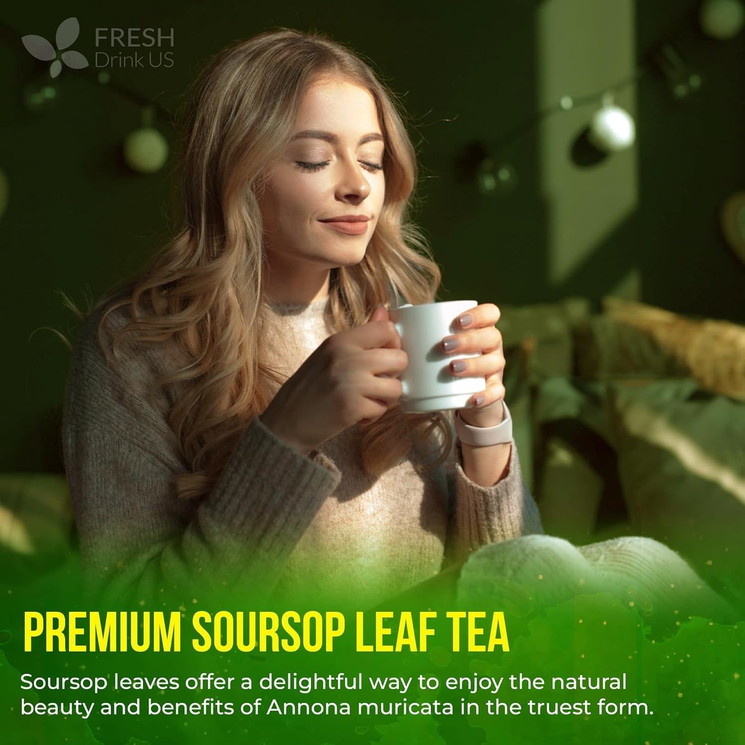 Soursop Leaves Tea – 100% natural, caffeine-free, hand-harvested (240 leaves)