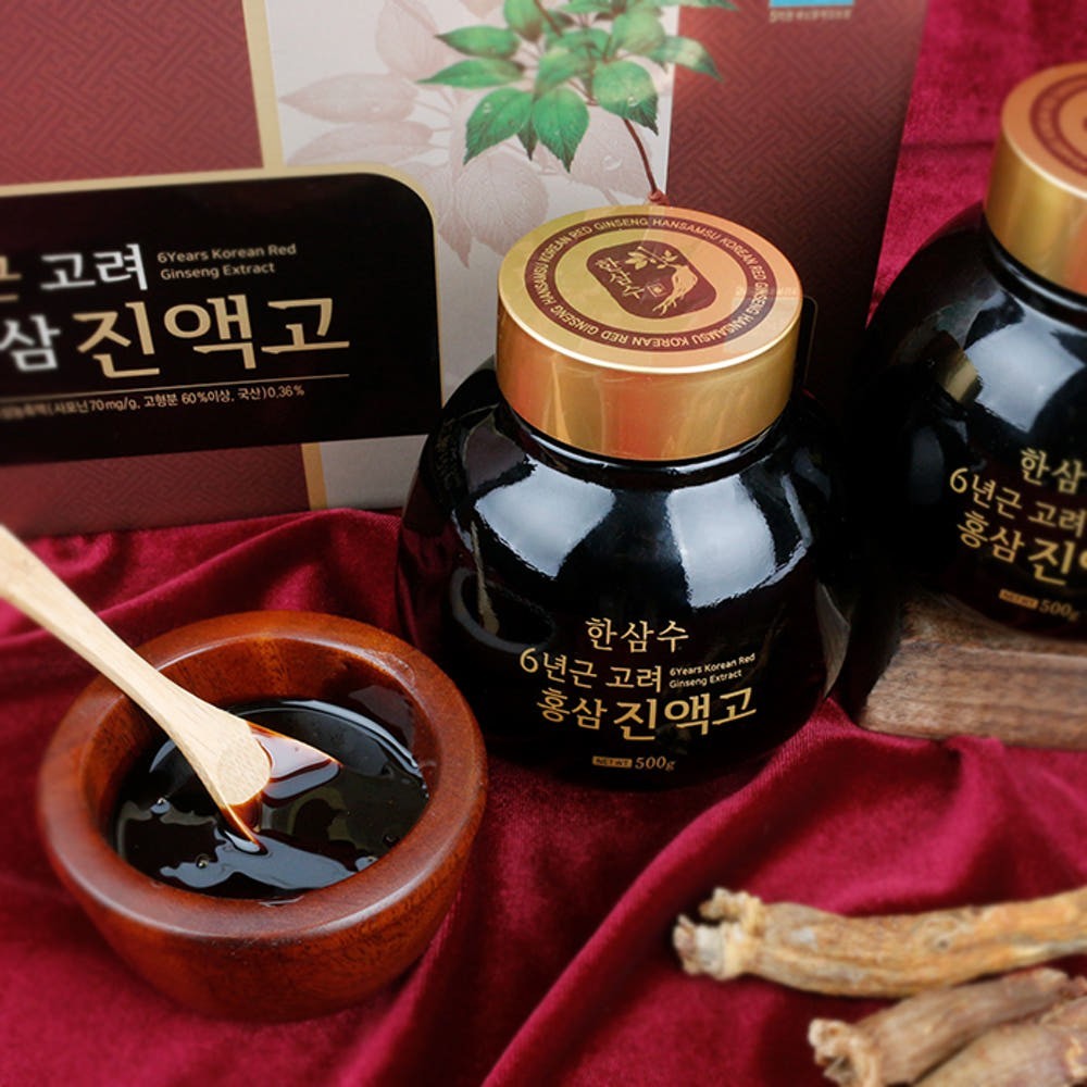Hansamsu 6 Years Korean Red Ginseng Extract 500g x 2 Jars 1KG Saponin Panax