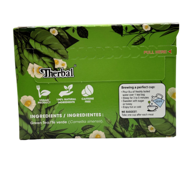 Therbal Green Tea Infusion Herbs Te Verde Te Instantaneo 20 tea bags