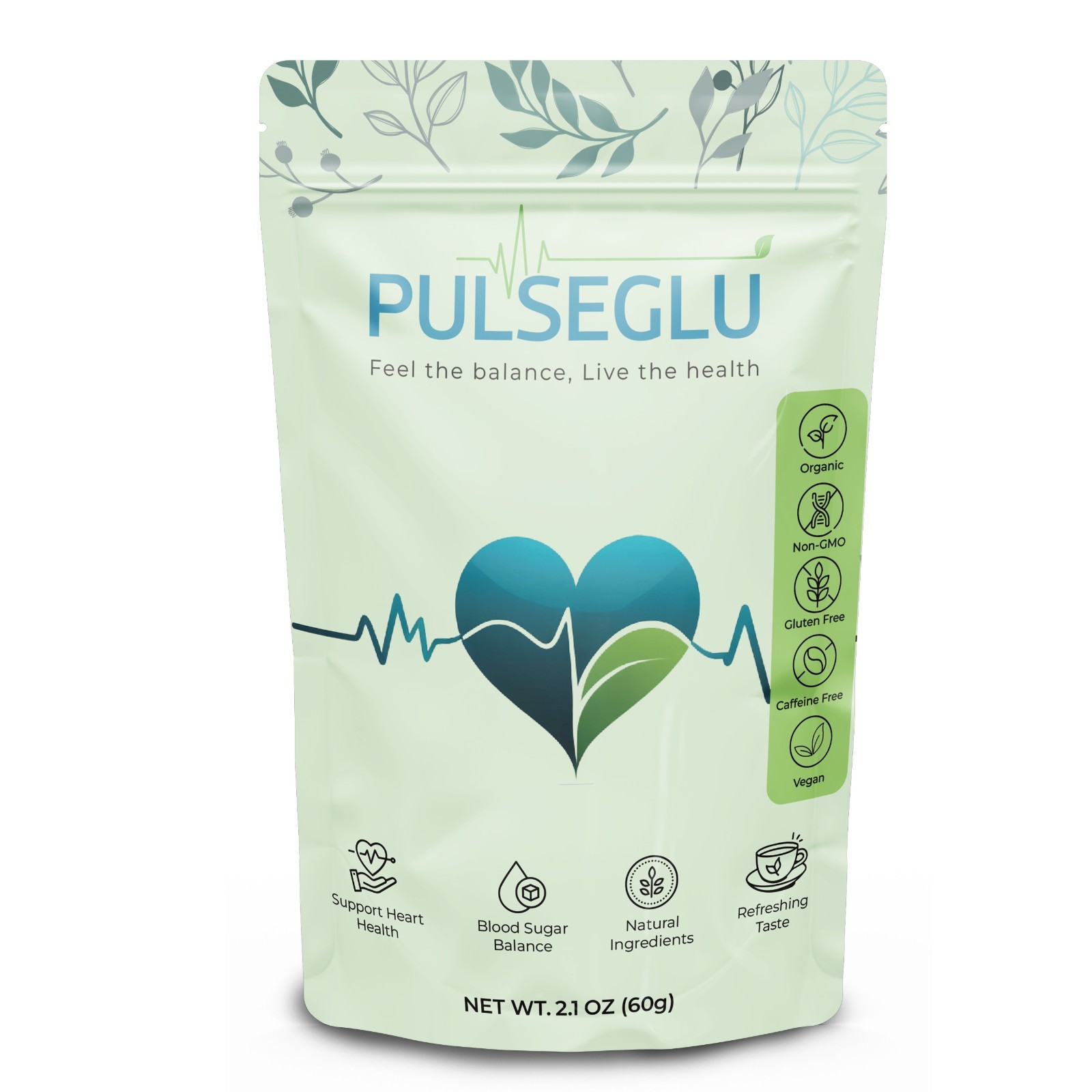 PulseGlu Herbal Tea – 15 Tea Bags – 60g – Hibiscus, Beets, Ginger, Lemongrass
