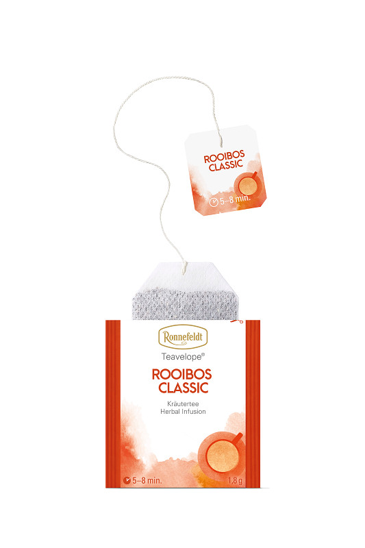 Ronnefeldt Teavelope® ROOIBOS CLASSIC. 25 tea bags herbal tea. Decaf