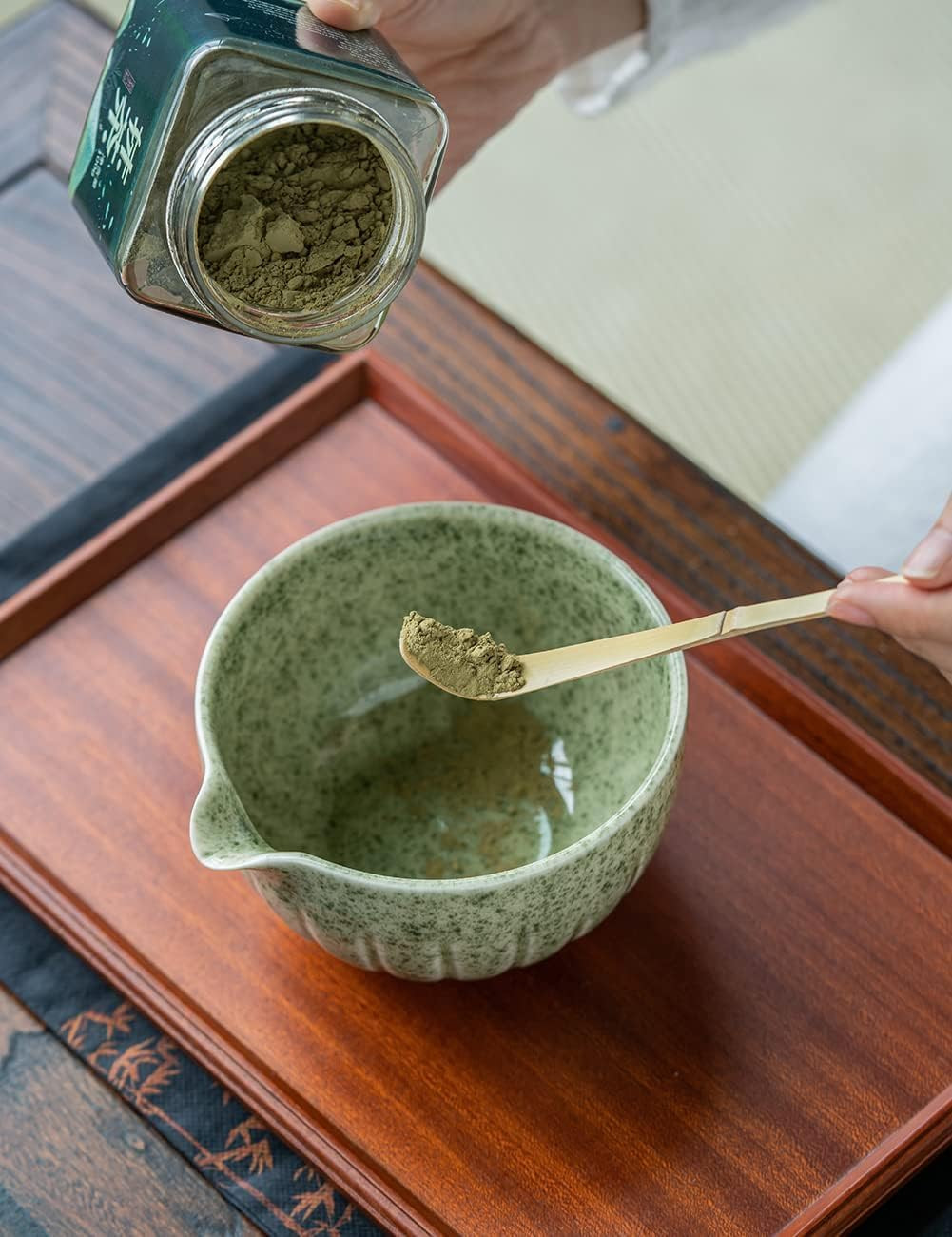 Matcha Set – Match Bowl and Whisk, 15 OZ, Matcha Scoop | Matcha Whisk Stand (Cha